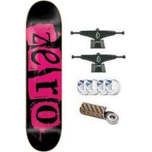 Zero Skateboard Punk   8.0 Black/Pink Veneer w/Mini Logo Wheels