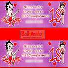 BANDIERINE W I 18 ANNI, festa, compleanno, party items in BALLOONSHOP 