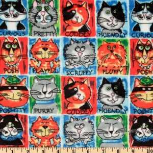  60 Wide Kaufman Minky Cuddle Kitty Cats Fabric By The 
