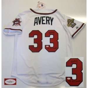  Steve Avery Autographed Jersey   World Series