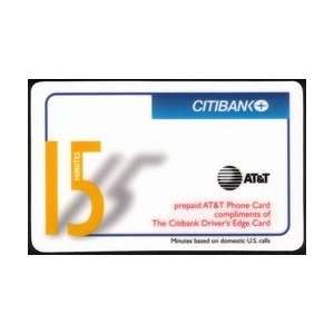  Collectible Phone Card 15m Citibank Drivers Edge Card 