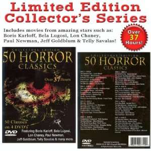  50 HORROR CLASSIC MOVIES   4 DVD Collection Everything 