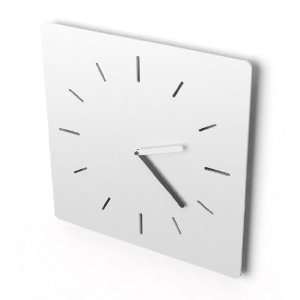  Dario Antonioni Flow, Clock, 16GA STEEL, White WTM
