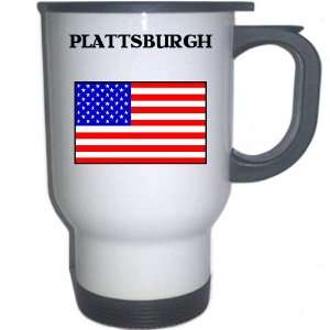  US Flag   Plattsburgh, New York (NY) White Stainless Steel 