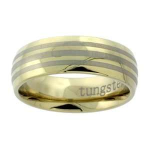 Tungsten Carbide 5/16 ( 8 mm ) Comfort Fit Domed w/ Zirconium Plating 