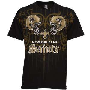  New Orleans Saints Black Face Off Graphic T shirt Sports 