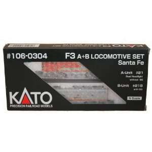  Kato Santa Fe F3 A+B Locomotive Set 106 0304 Toys & Games