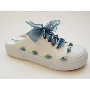  Antique Blue Savvy Sneaks   Decorated Bridal Tennies 