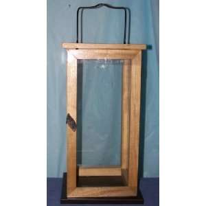  Large Wooden Lantern with Glass Panes
