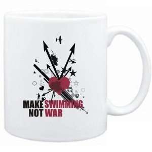  New  Make Swimming Not War  Mug Sports