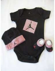 Nike Michael Jordan Infant Baby Boys Black/White Booties 0 6 month