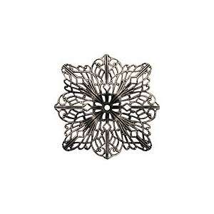  Stampt Antique Pewter (plated) Filigree Compass Rose 48mm 
