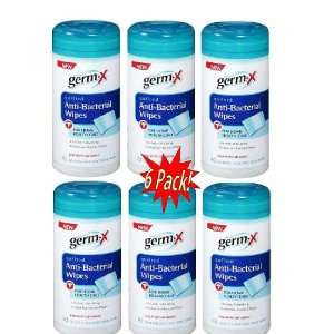  Germ X 42ct Quilted Anit bacterial Wipes 6 Pack Beauty