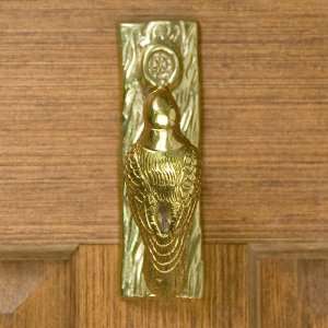   Woodpecker Door Knocker   Polished & Lacquered Brass
