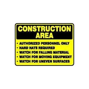   EQUIPMENT WATCH FOR UNEVEN SURFACES 10 x 14 Adhesive Dura Vinyl Sign
