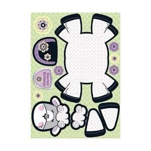  Wobbler Die Cut Punch Out Card 2 Sheet Pack   Eunice White 