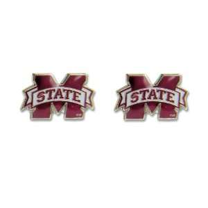  Mississippi State Bulldogs Post Stud Logo Earring Set Ncaa 