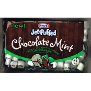 Jet Puffed Chocolate Mint Mini Marshmallows 8 Ounces (2 Bags)