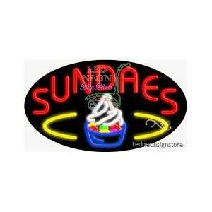  Sundaes Neon Sign 17 inch tall x 30 inch wide x 3.50 inch 