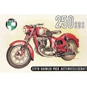  Puch 250 SGS with Cutaway View   Poster (18x12)