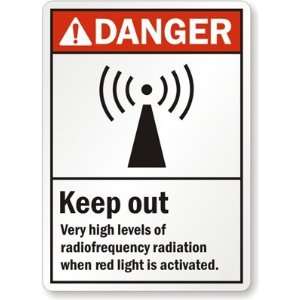 Danger Keep Out. Very High Levels Of Radiofrequency Radiation When 