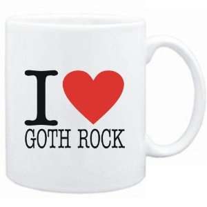  Mug White  I LOVE Goth Rock  Music