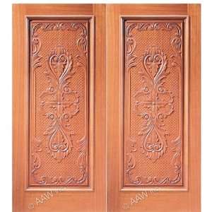 Model # 14 2 60x80 (5 0x6 8) Solid Mahogany Hand Carved Entry 