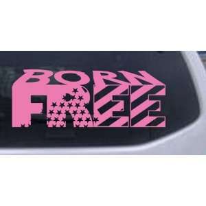  Pink 14in X 5.3in    Born Free Car Window Wall Laptop 
