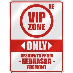   ZONE  ONLY RESIDENTS FROM FREMONT  PARKING SIGN USA CITY NEBRASKA