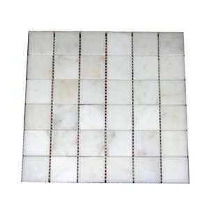  4x4 sample of 2x2 White Marble Polished Mosiac Sheets on 