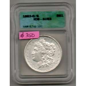  1882 O/S Morgan silver Dollar AU53 IGC 