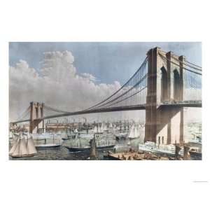 Great East River Suspension Bridge, Brooklyn, New York City, c.1883 