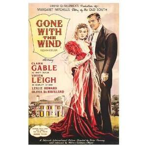  Gone with the Wind Movie Poster, 11 x 17 (1939)