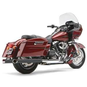   Slip On Black Mufflers with Tips for 1995 2011 HD FL Touring Models
