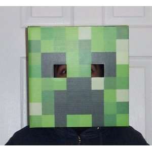  MINECRAFT Creeper Cardboard Head Mask Cosplay COSTUME 
