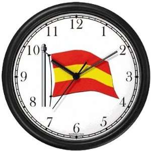  Spanish Flag No.1   Spain Theme Wall Clock by WatchBuddy 