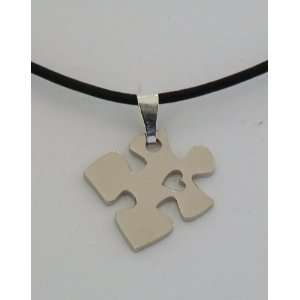  Autism Awareness Puzzle Piece with Heart Necklace 