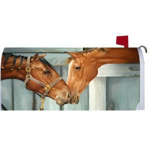  Mailbox Art Mini Horse Pair Flag Patio, Lawn & Garden