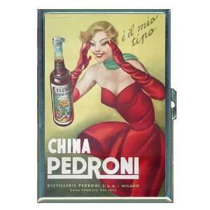 Italy China Wine Pedroni Retro ID Holder, Cigarette Case 