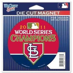 St. Louis Cardinals 2011 World Series Championship Die Cut Magnet 