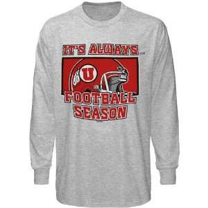  Utah Utes Ash Always In Season Long Sleeve T shirt Sports 