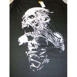 Screaming Skull Reaper Long Sleeve Cotton Black T Shirt Tee Shirt 3XL 