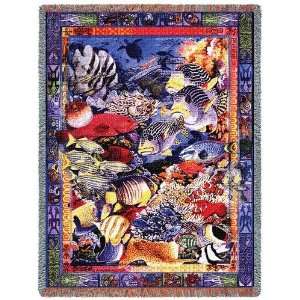  Undersea Paradise Sea Life Tapestry Throw Blanket