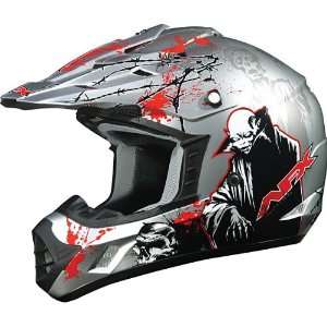 AFX FX 17Y YOUTH SPECIAL ED MOTOCROSS HELMET SILVER LG 