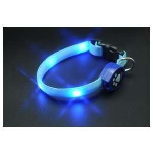  LED Flashing Lights Dog Collar with Blue LED Lights, Multi 