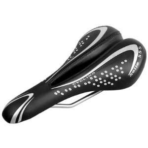 New SSS Cycling Sports Black Vinyl Leather Slim Bicycle Gel Pad Saddle 