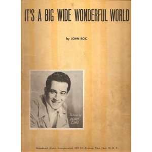    Sheet Music Its A Big Wide Wonderful World Como 72 