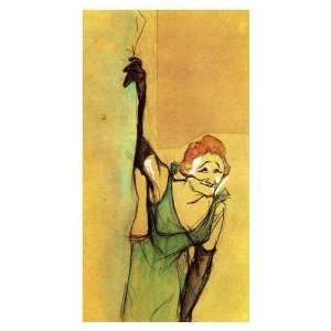 Yvette Guilbert Taking Curtain Call by Toulouse Lautrec. Size 11.77 X 