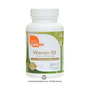  Zahlers Vitamin D3 1000 IU   120 Capsules Health 