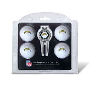  San Diego Chargers 4 Ball and Tool Gift Set Sports 